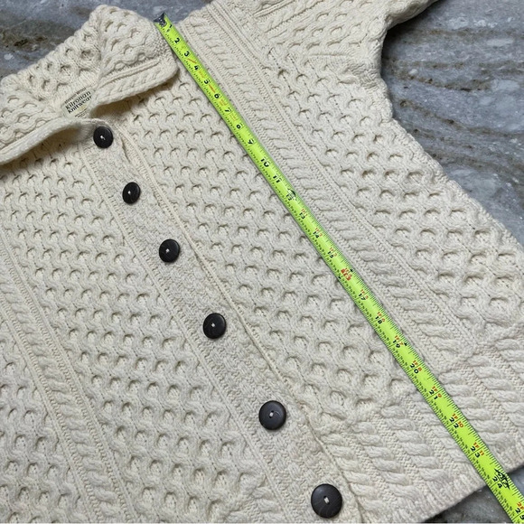 KILRONAN Knitwear ARAN IRISH Chunky Cardigan Honeycomb Sweater New Merino Wool M - Picture 5 of 10